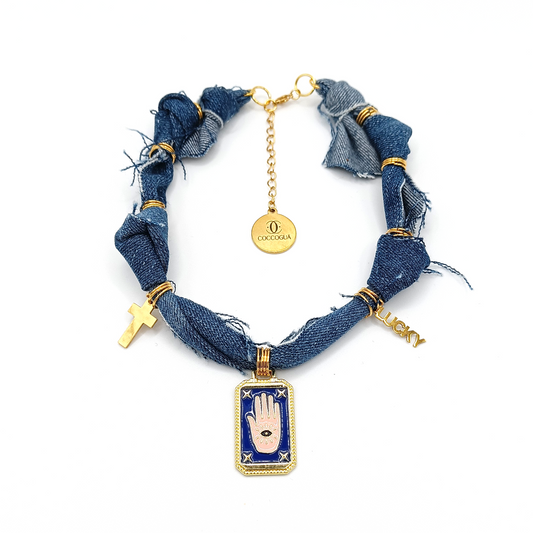 COLLAR BANDANA DENIM TAROT AZUL