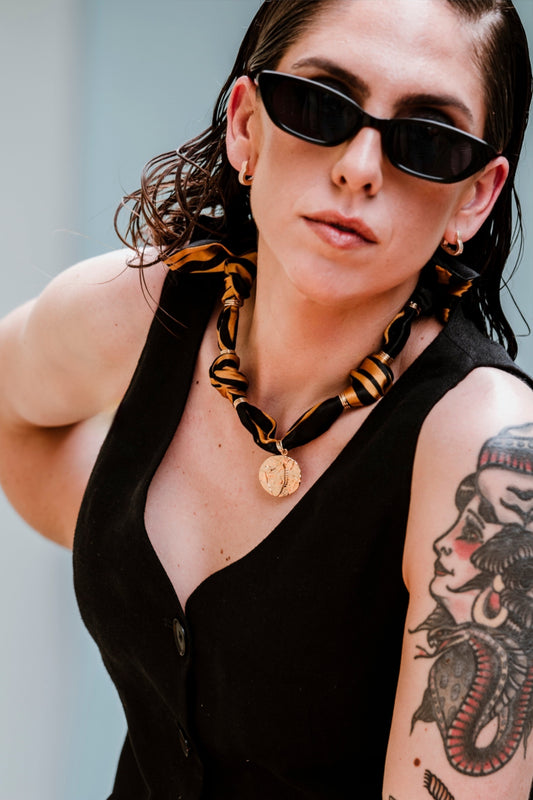 COLLAR BANDANA ANIMAL PRINT MOON