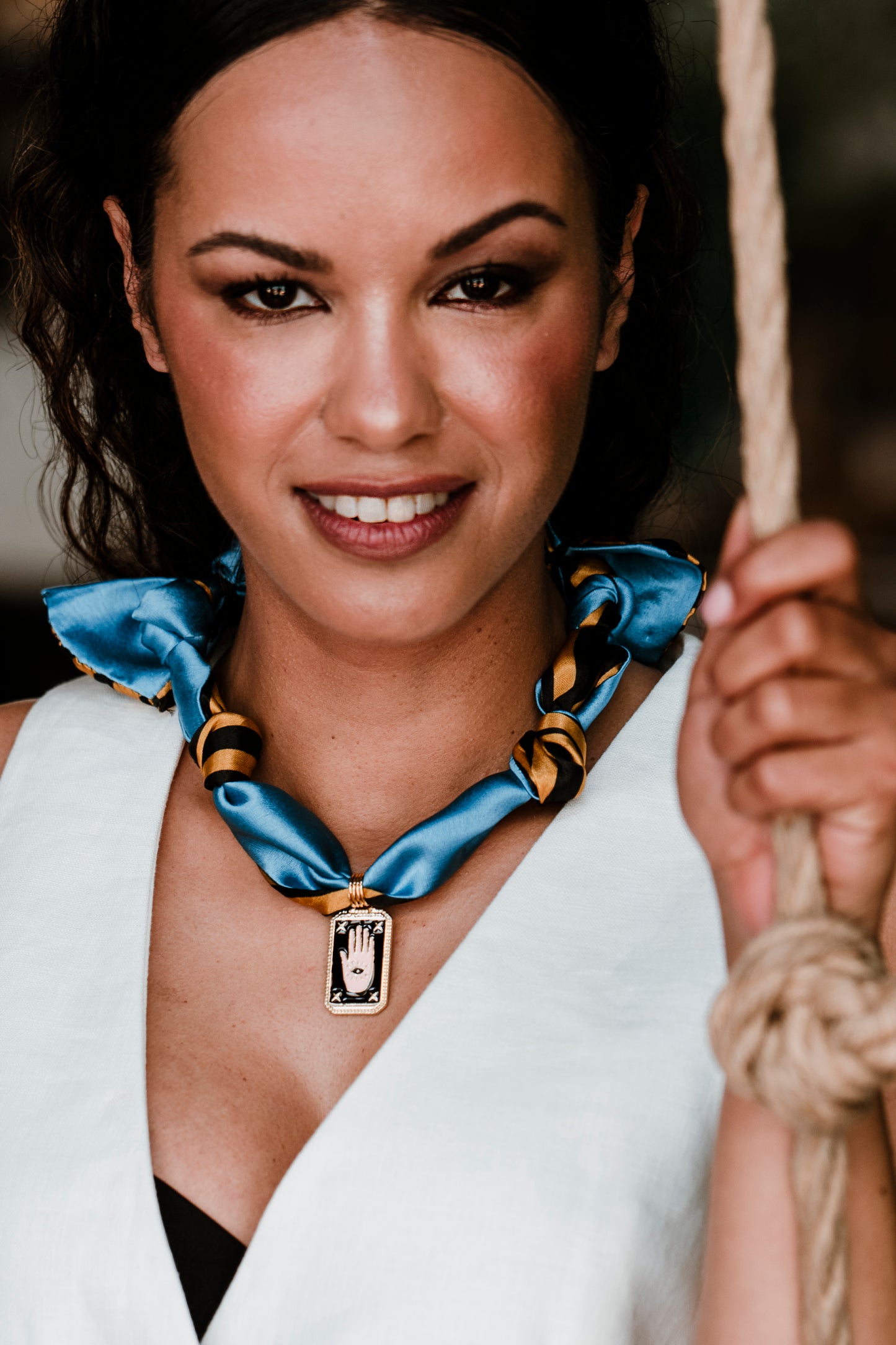 COLLAR BANDANA ANIMAL PRINT TURQUESA