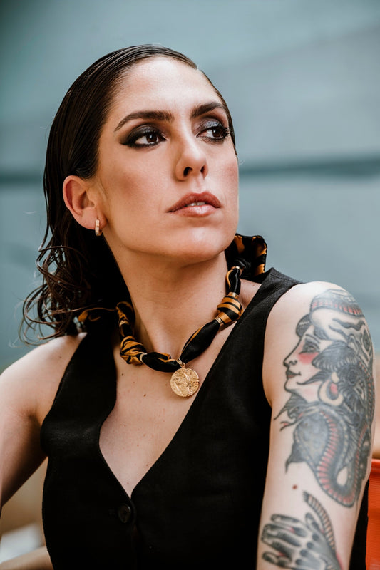 COLLAR BANDANA ANIMAL PRINT MOON